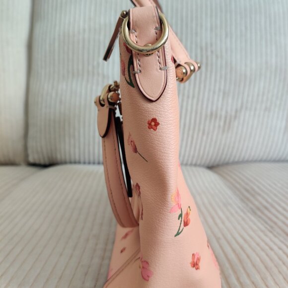 pink floral Coach Outlet Kelsey Satchel in GREAT CONDITION - Picture 6 of 8